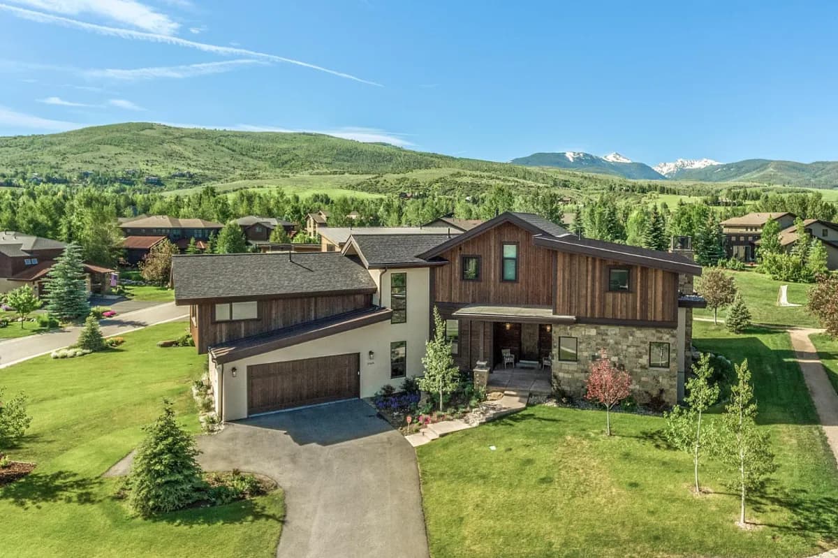 Contemporary custom home set against the Vail Valley foothills